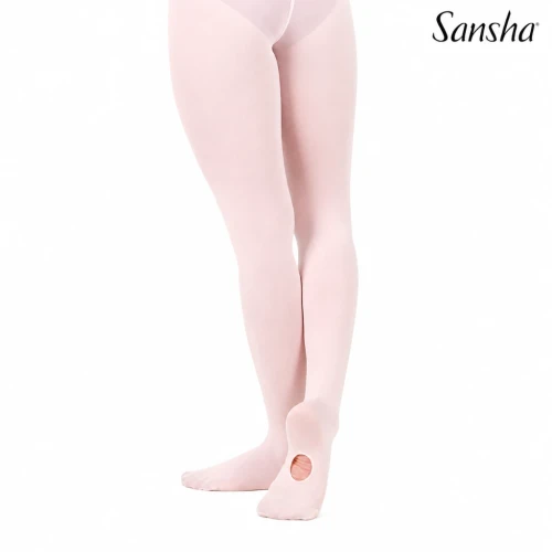 [10-60809900100506] Sansha tights youth T90CH Ballet pink Convertible S-SS.webp