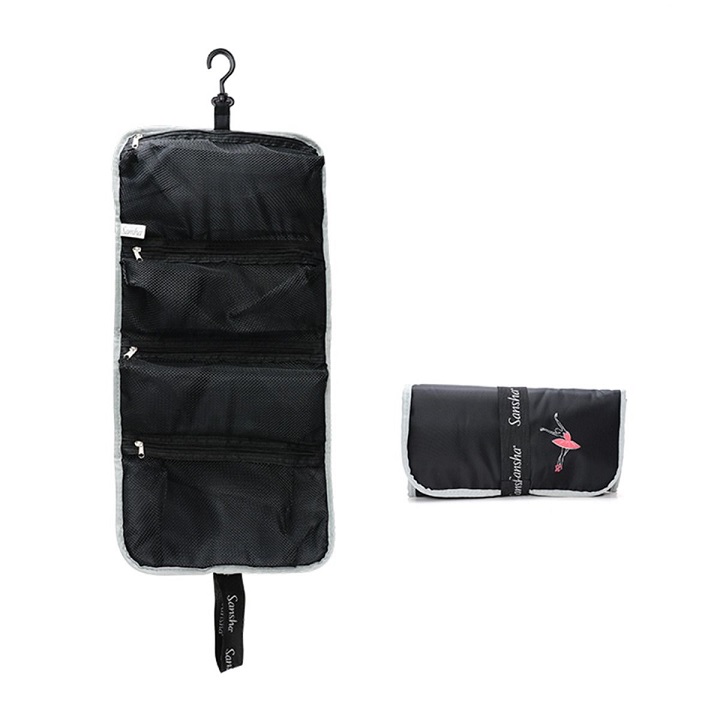[10-92810125900087] Sansha pointe shoes bag 92BB1012P poly Blk-Lt.grey (59.5_29cm).jpg
