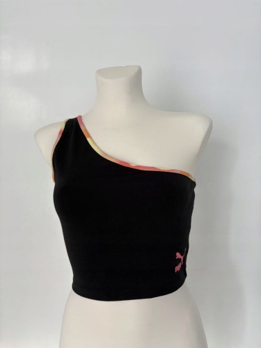 Top Puma Asymmetric Bandeau czarny r.M